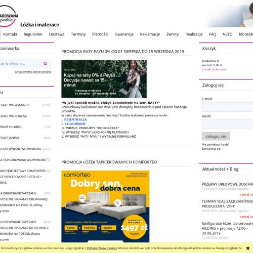 Łóżka tapicerowane 160x200 w Krakowie