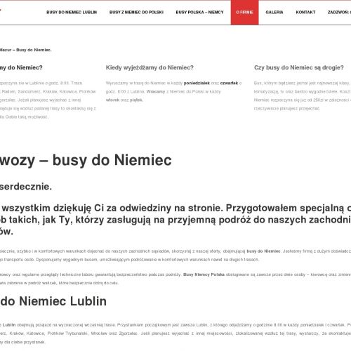 Przewóz busem do niemiec - Tarnów