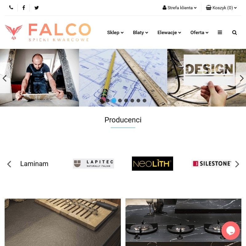 Blat kwarcytowy cena m2