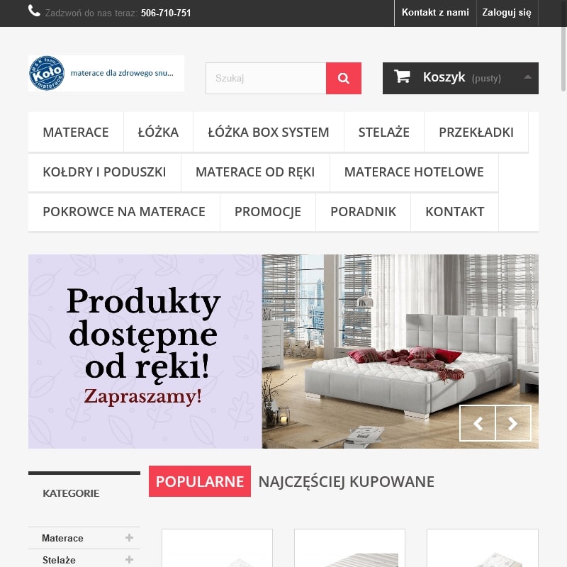 Materac lateksowy 140x200