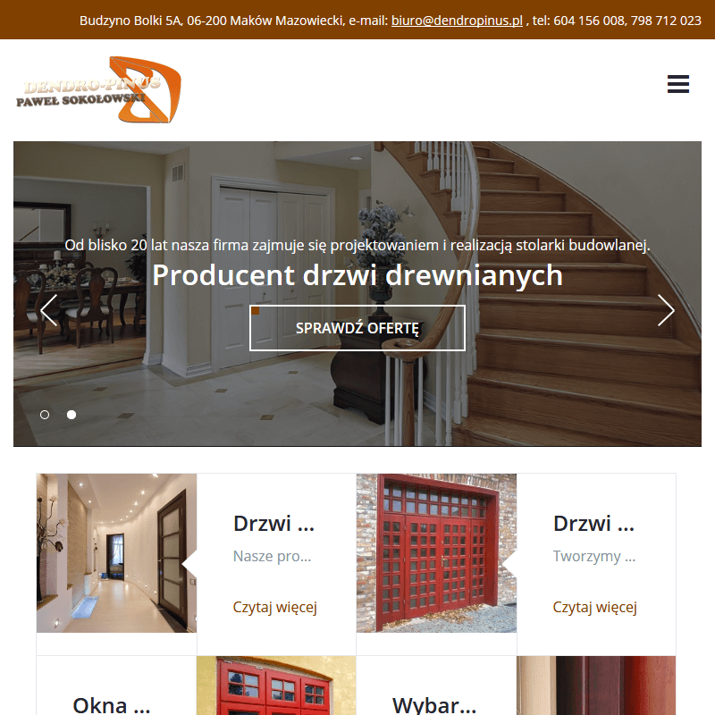 Ostrołęka - drzwi drewniane