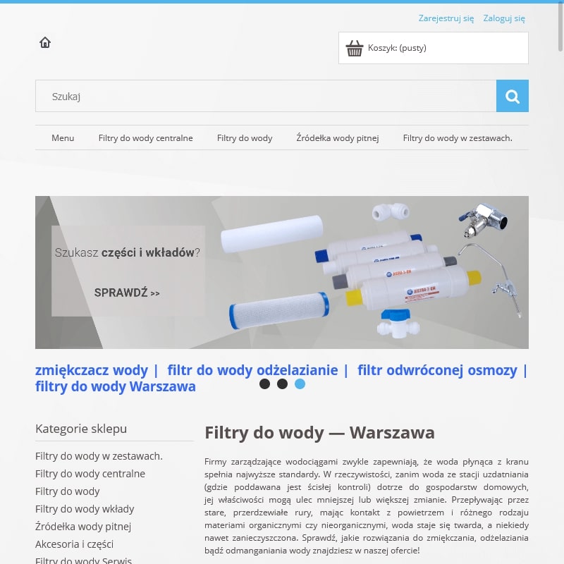 Filtr do wody zmiękczacz w Warszawie