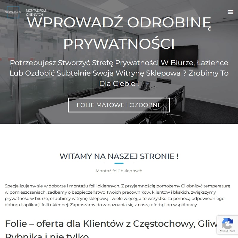 Częstochowa - oklejanie witryn
