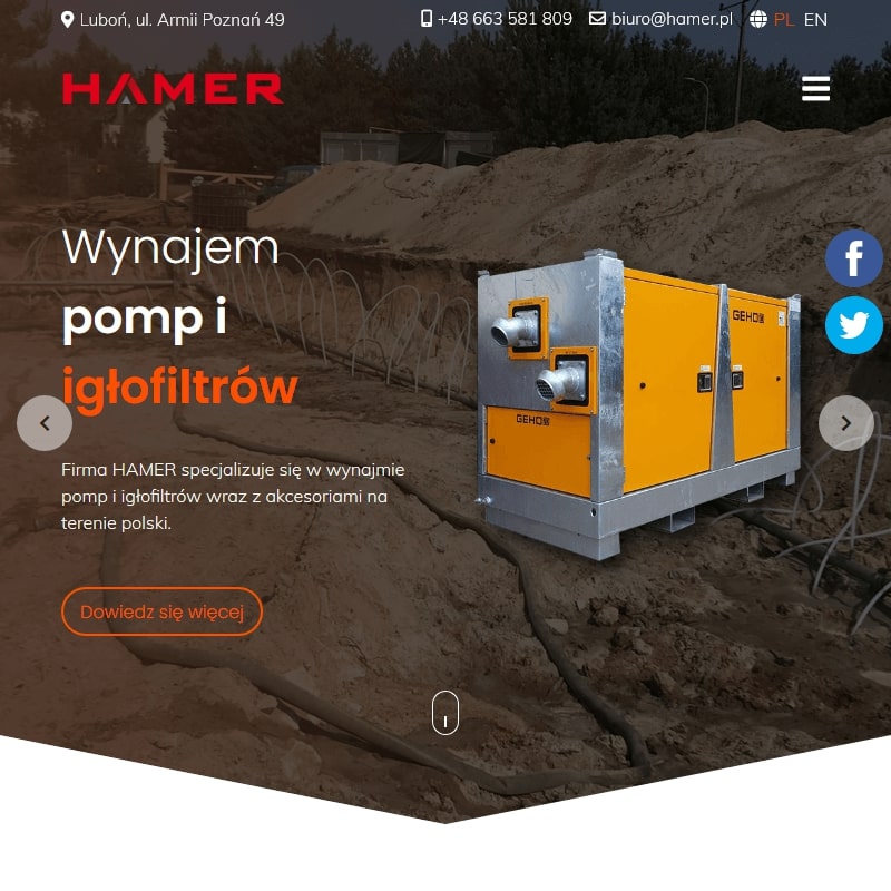 Odwodnienie wykopów igłofiltrami - Warszawa